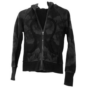 Lululemon Scuba Hoodie II Dream Rose Deep Coal Black Size 6